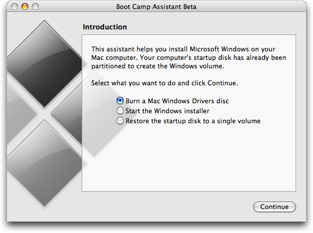 How to install boot camp
